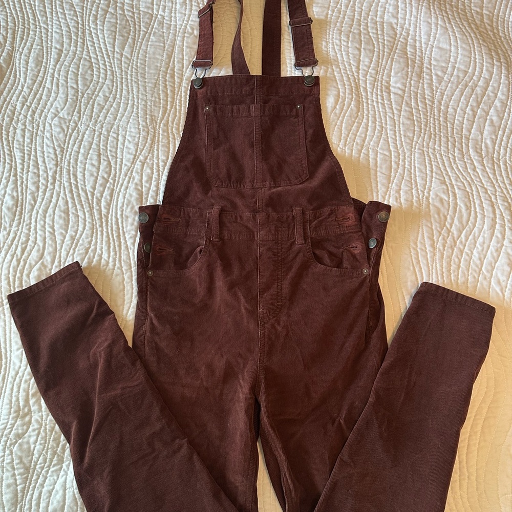 Free People Burgundy Women's Overalls